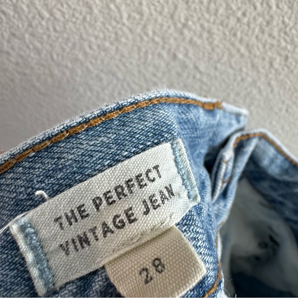 Madewell The Perfect Vintage Jean in Fitzgerald Wash *** CROPPED RAW HEM *** - Picture 8 of 11